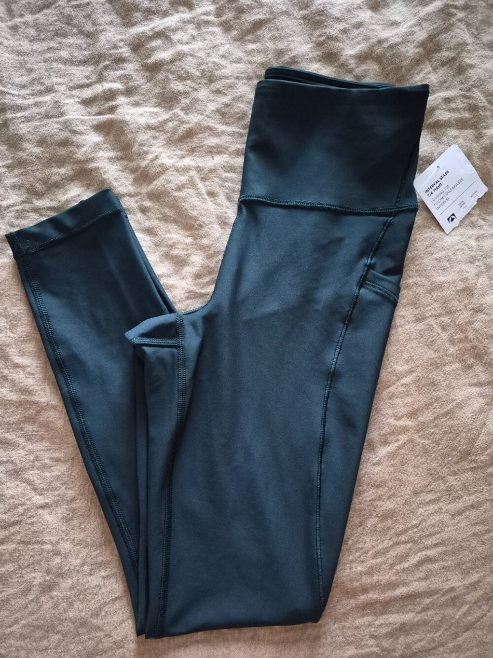 Athleta Legging Interval Stash 7/8 Tight Dark green Size XXS